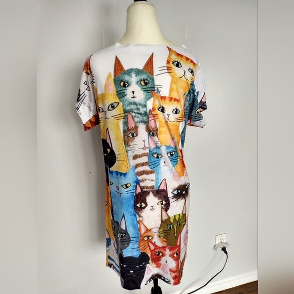 Beautiful dress for cat lovers size M - Picture 3 of 4